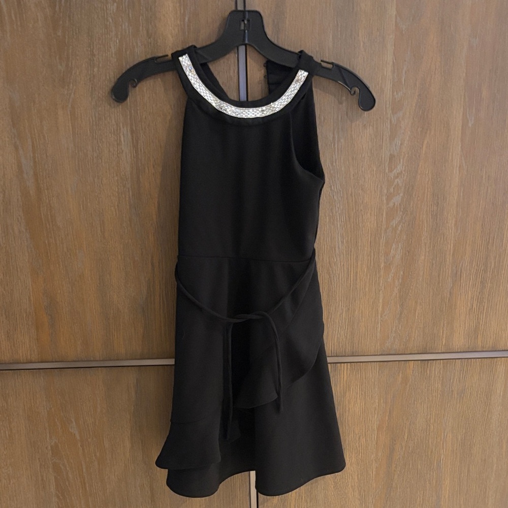 Source Unknown Black Dress with Silver Trim